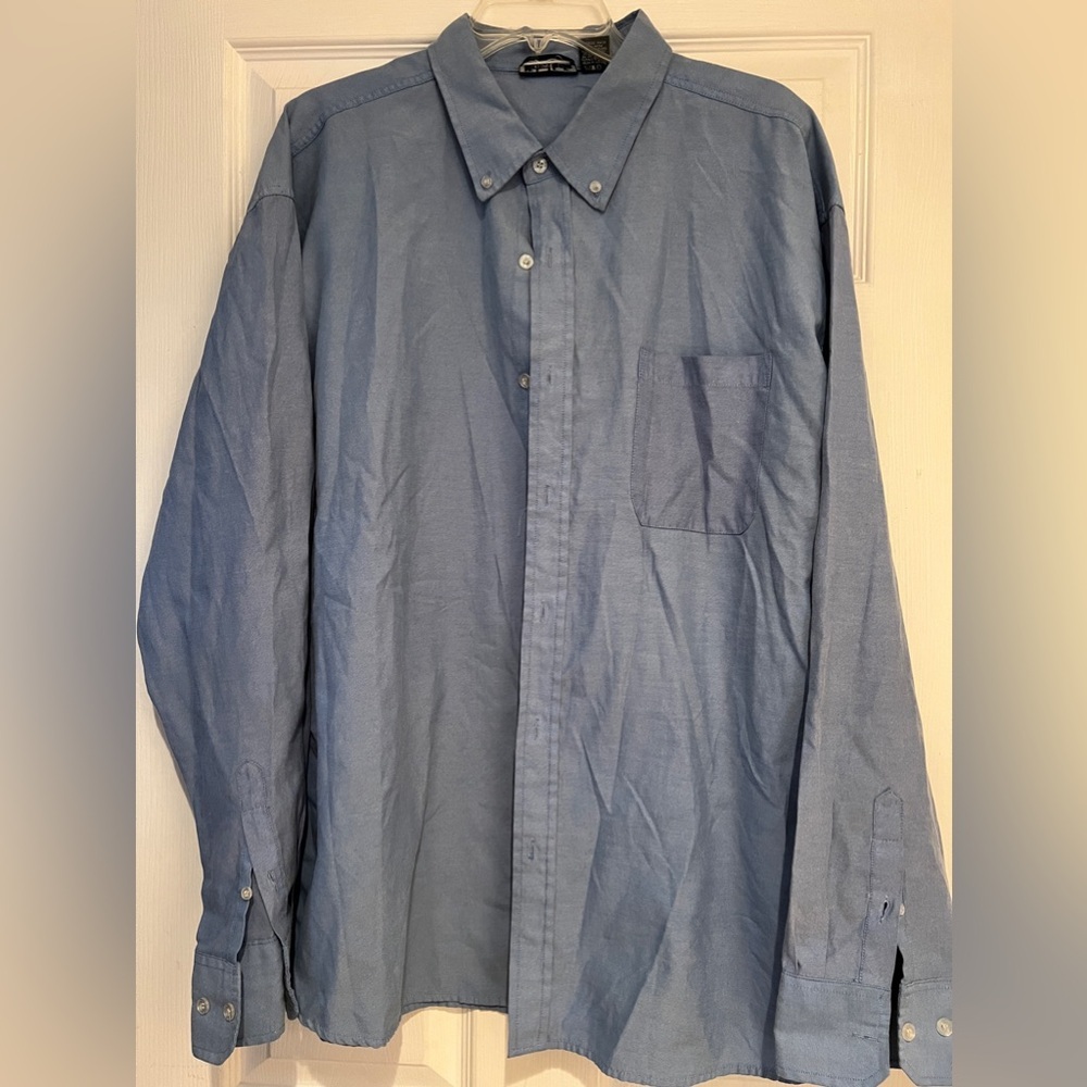 Michael Austin Men’s Work Shirt 2XL – Blue, Like New 💼💙